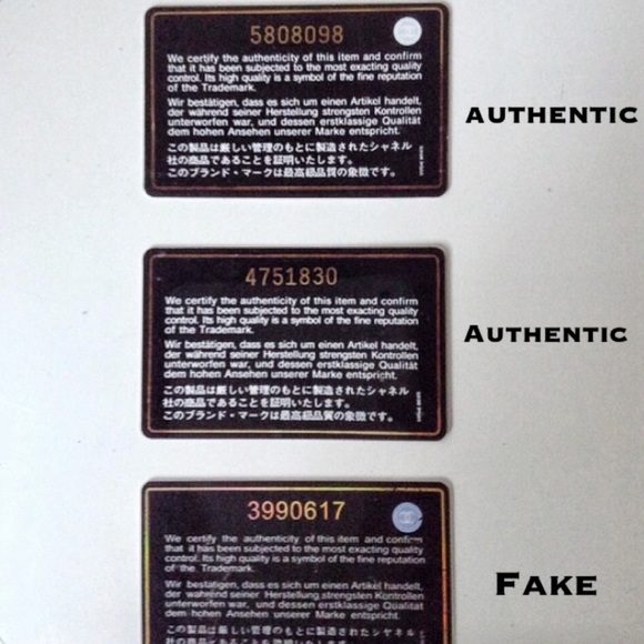 THE DIFFERENCE BETWEEN FAKE & AUTHENTIC CHANEL COA - Picture 2 of 4
